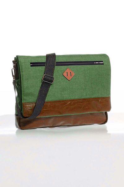 Bagorama Чанта за лаптоп Ping Unisex 15 инча, през рамо и през рамо - зелена