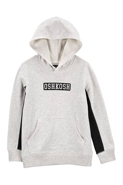 OshKosh Φούτερ για μικρά αγόρια με γκρι κουκούλα
