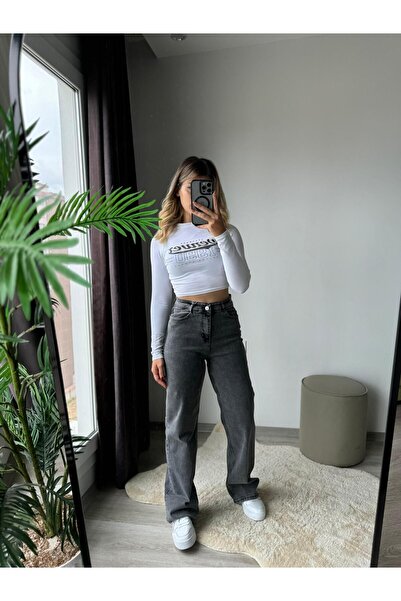 dossy dossy Дамски дънки с висока талия и широки крачоли