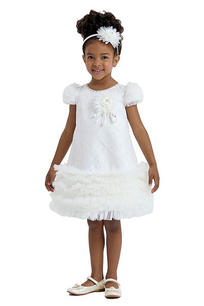 Pamina Girl's Party Dress Cream