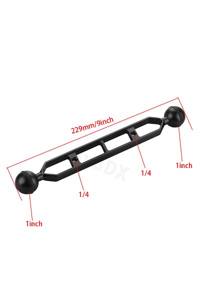 Choice pink color 5 7 9 11 inch Dual Ball Head 1" Joint Adapter Extension Arm for GoPro Underwater Butterfl