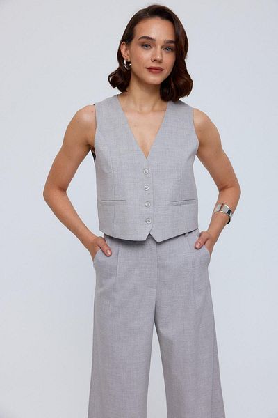 Tuba Plain Cut Gray Women's Vest