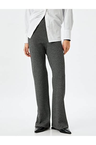 Koton Beli Lastikli Bol Paça Fitilli Pantolon