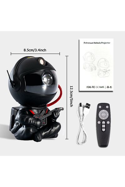 Choice Black Guitar Astronaut Starry Sky Projection Light Full of Stars Ambient Light Spaceman Laser Nebula