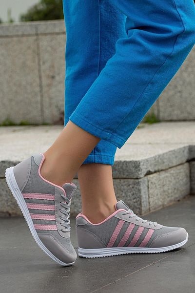 brosco Pantofi sport pentru femei, zilnic, confortabil, cu talpă confortabilă, cu șireturi, flexibile, pentru mers