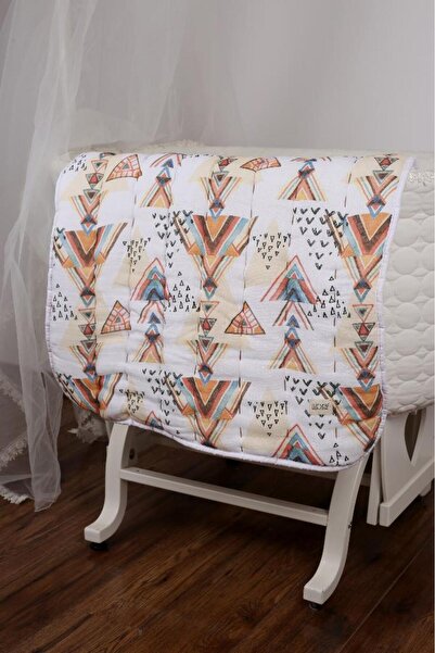 LUCKKA %100 Pamuk Bebek Müslin Yorgan - Oyun Matı El Işlemeli 70x100 Cm - Ztd100