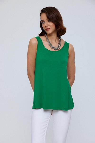 Tuba Butik Basic U-Neck Green Women's Athlete