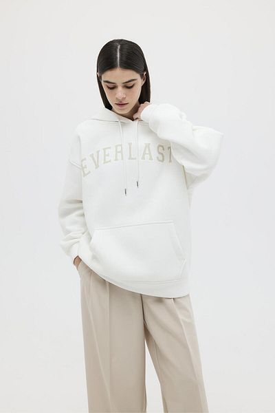 KADRİYE BAŞTÜRK Λευκό Oversize Φούτερ - Rose Gold Printed