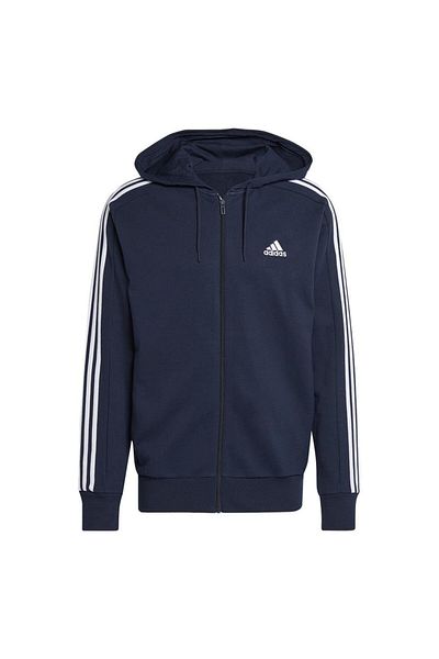 adidas White Navy Blue Men's Zip Jacket - Ic0434