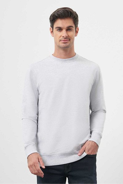 Morven Ανδρικό φούτερ σε γκρι Crew Neck Dynamic Fit Relaxed Cut