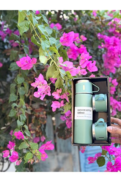 paris elektronik 3 bardaklı 500ml  termos