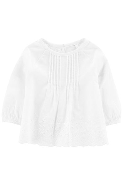 OshKosh Baby Girl Long Sleeve Tshirt White
