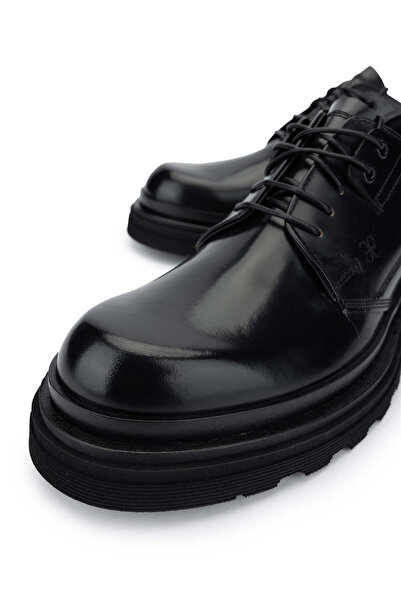 Tamer Tanca Fabi Erkek Hakiki Deri Siyah Klasik Ayakkabı