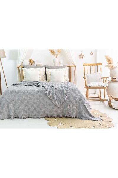 Meet MyNatural Double Muslin Bedspread Pique Multi-Purpose Blanket