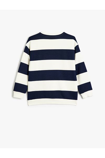Koton Crew Neck Cotton Blend - Μακρυμάνικο Oversize Φούτερ