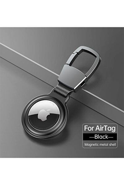 Choice black Metal Magnetic Anti-Lost Keychain Holder Case for Airtag Air Tag...