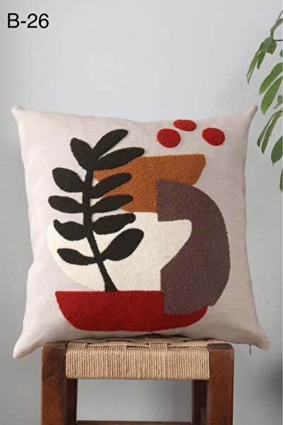 BY DİLEK ÇETİN ACCESSORY Linen Antibacterial Throw Pillow
