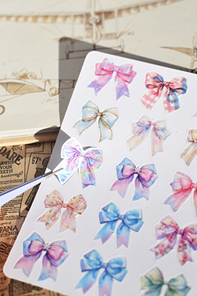 sticker Kurdele Temalı Sticker Sayfası (1 sayfa) / Planner, Süsleme