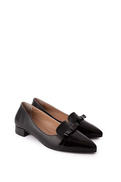 Gondol Genuine Leather Bow Detailed Low Heel Shoes Ast.8429