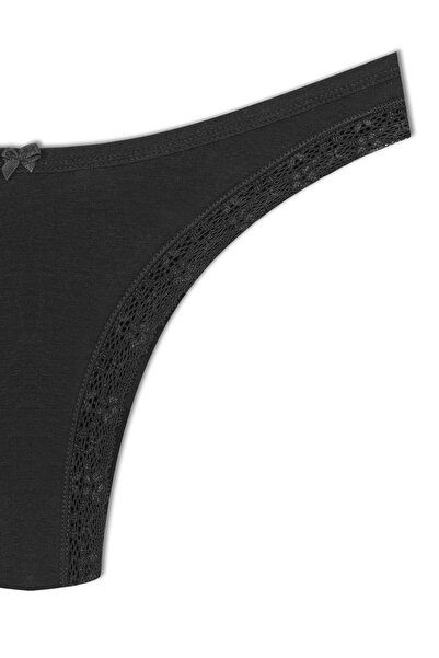 HNX Βραζιλιάνικο γυναικείο εσώρουχο βαμβακερό μπροστινό μέρος με δαντέλα