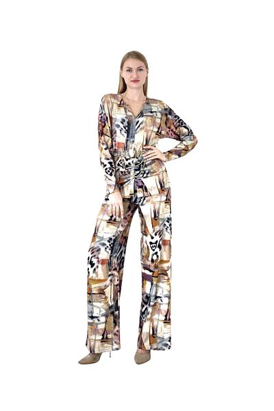 Favori Textile Double Special Design Gold Accessory Detailed Set