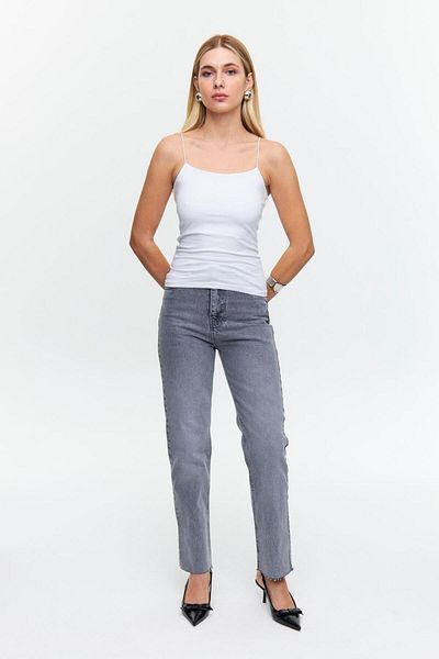 Tuba Butik White Long Crop - Basic String Strap