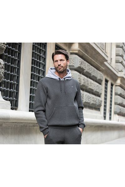Masimar Men's 3 Thread Fabric Slim Fit Hooded Sweatshirt with Embroidery Detail