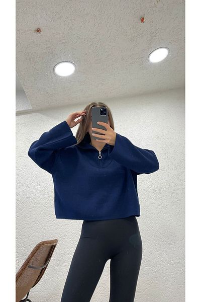 DENİKK Yudoowear, Oversize Crop πουλόβερ με φερμουάρ