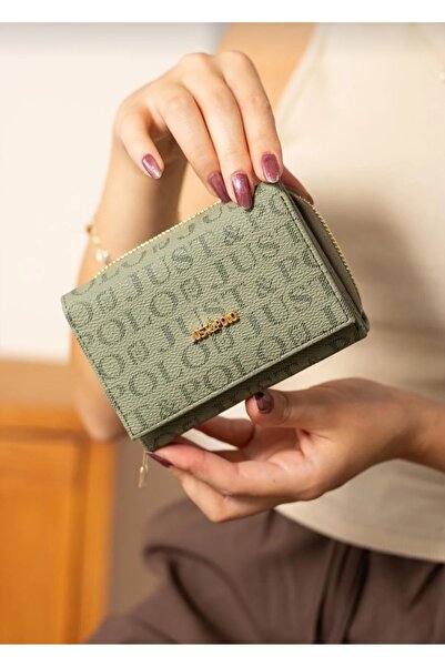 Just Polo Women's Green Wallet Multi-Compartment