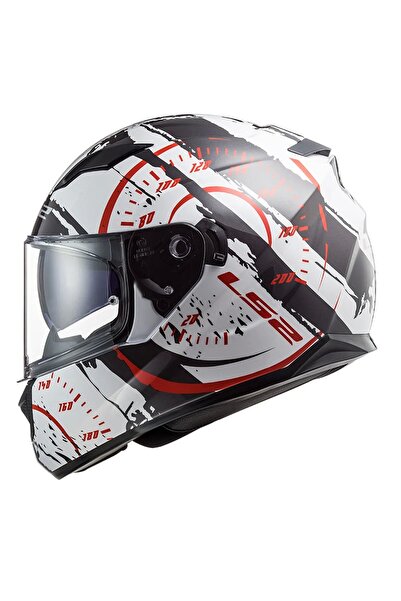 LS2 STREAM EVO TACHO SİYAH-BEYAZ-KIRMIZI KASK