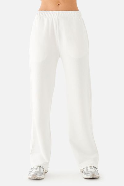 Superstacy Amelia Flare Wide Leg Cream Sweatpants