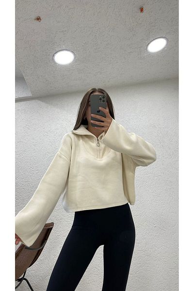 DENİKK Yudoowear, Oversize Crop πουλόβερ με φερμουάρ
