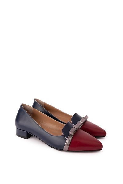 Gondol Genuine Leather Bow Detailed Low Heel Shoes Ast.8429