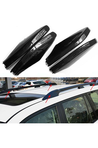 Cherk Car Styling Roof Rack Cover Bar Rail End Replacement Shell Accessories 4Pcs For Toyota Land Cruis...
