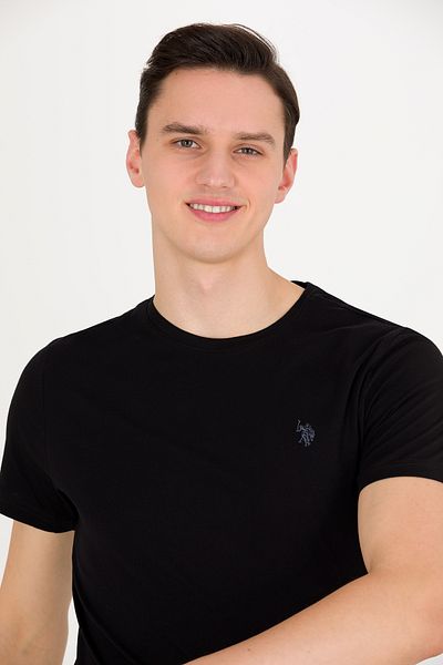 U.S. Polo Assn. Men's Black Basic Crew Neck T-Shirt 50262974 -Vr046