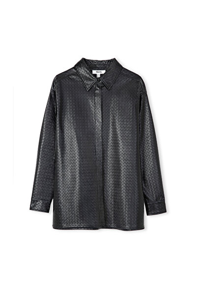 İpekyol Dokulu deri görünümlü gömlek