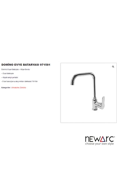 Newarc 971581   Model Domino Chrome Sink Faucet