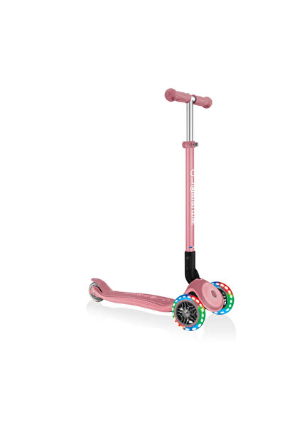 Globber Primo Plus Katlanabilir Işıklı Scooter - Pastel Pembe