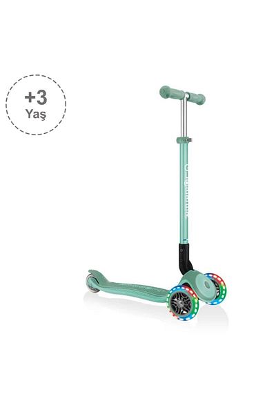 Globber Primo Plus Mint Green Foldable Lighted Scooter
