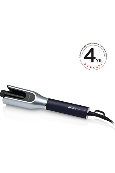 Arzum مكواة تجعيد الشعر الأوتوماتيكية باللون الرمادي البلاتيني