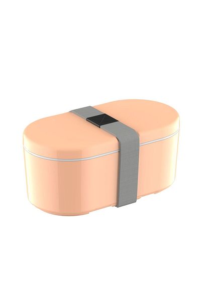 zweikell Coral 3 Compartment 1450ml Salmon Lunch Box - Food Carrying Container - Boxy Large