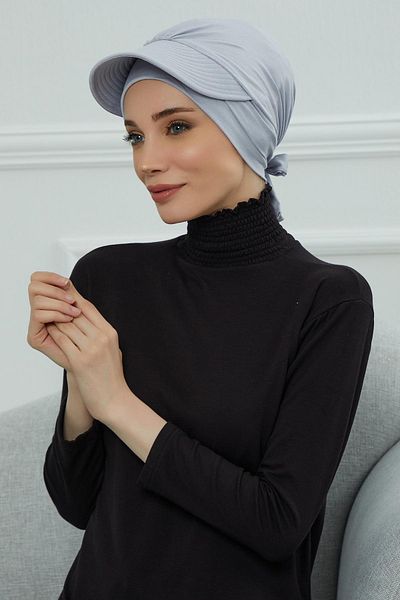 Ayşe Tasarım Combed Cotton Bonnet - Visor Detailed, B-66