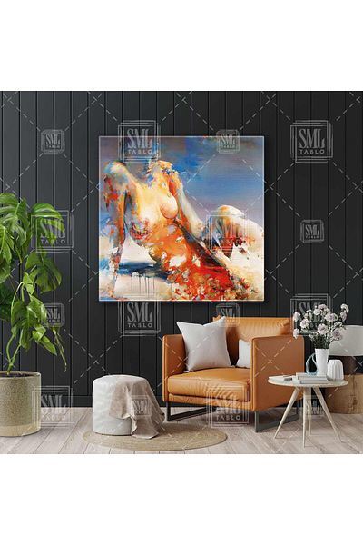 SML TABLO Pictură pe pânză pătrată decorativă abstractă model extins