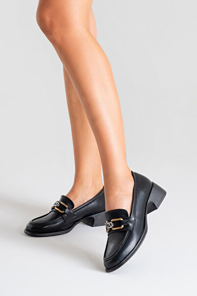 Ataköy Ayakkabı KADIN TOKALI KALIN TOPUK LOAFER