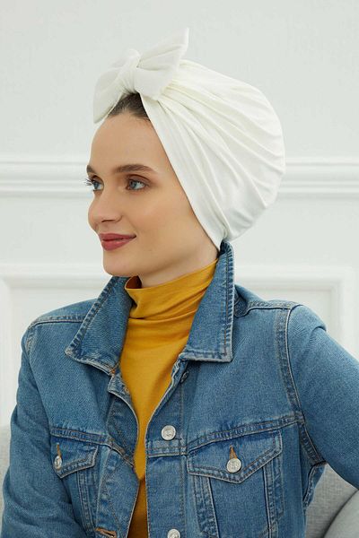 Aisha's Design بونيه قطن ممشط على شكل فراشة موديل B-27