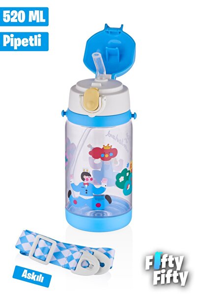 Vagonlife Diller 520 ML Kalın Pipetli Tritan Su Matarası -Taşıma Askılı-Okul ...