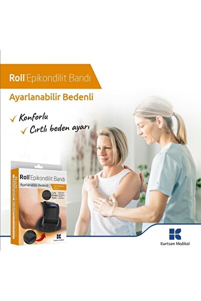 Roll Epikondilit Bandı Tenisçi Dirseği Bandı Ayarlanabilir Beden