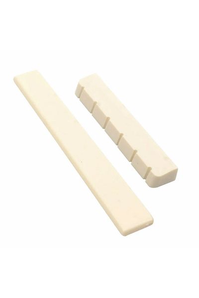 Choice 6 String Classical Guitar Saddle + Nut White Bone Bridge Guitar Accessories