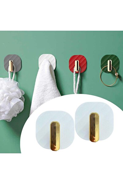 Go İthalat حامل لاصق مزدوج بتصميم عتيق لباب الخزانة باللون الأبيض (5282)