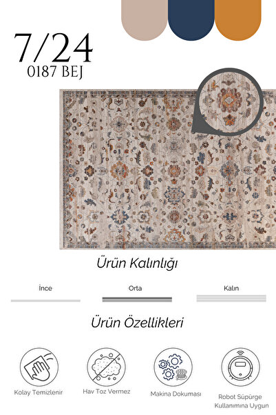 AgnelloHalı Agnello Halı 7/24 0187bej